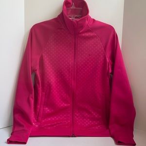 Nike dry fit full zip mock neck tone on tone pattern jacket size Medium